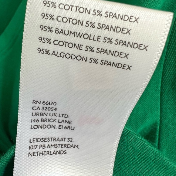 NWT new medium Anthropologie Maeve v neck tee shirt top embroidered golf green - Picture 12 of 17